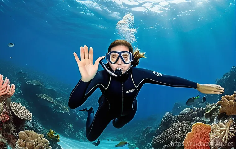 다이빙 강사 직업의 장단점 - **Prompt 2: The Expert Dive Instructor and Student**
    "A confident female dive instructor, in a p...
