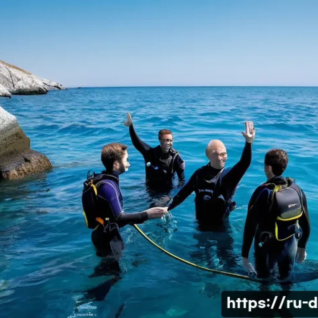 다이빙 강사 자격증 취득 비용 - A detailed scene of a professional scuba diving instructor teaching a group of adult students in a c...